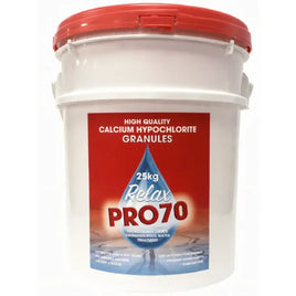 Relax calcium hypochlorite granules in 25kg tubs