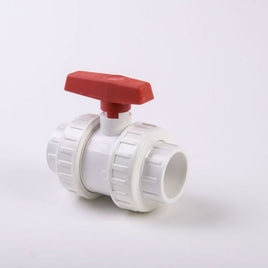 White PLIMEX Ball Valve Double unions - Imperial