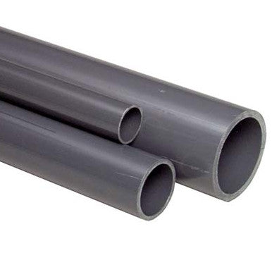 Pressure Pipe - Imperial, grey PVC in 1m lengths