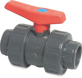 Grey Double Union Ball Valve - Metric