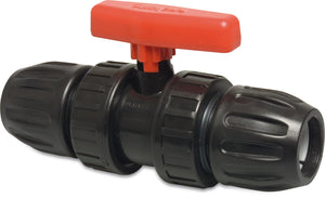 Mega Ball valve with compression fittings, type Mega Safe 500