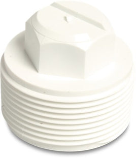 * White Threaded Plug - 1 1/2" Imperial
