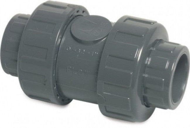 Spring Loaded Check Valve Pvc Non return valve (Check Valve) spring loaded Metric | Swimfix Ltd